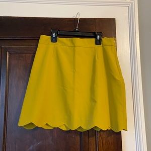 ASOS Mustard scalloped skirt size 8